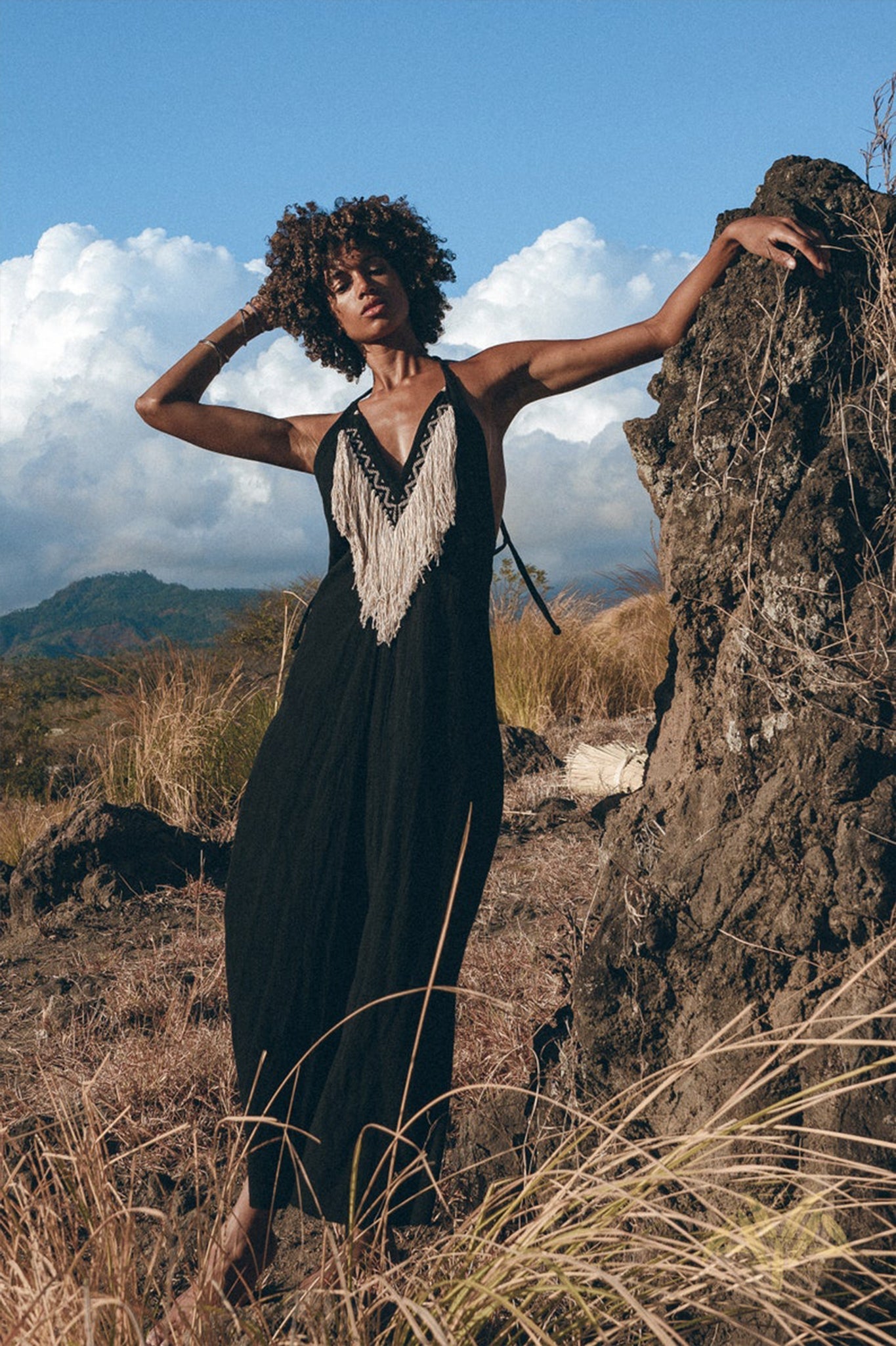 Boho Dress • Organic Bohemian Dress • Sleeveless Party Dress • Prom Dress - AYA SW IDR
