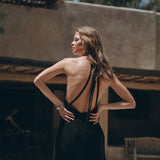 Boho Dress • Organic Bohemian Dress • Sleeveless Party Dress • Prom Dress - AYA SW IDR
