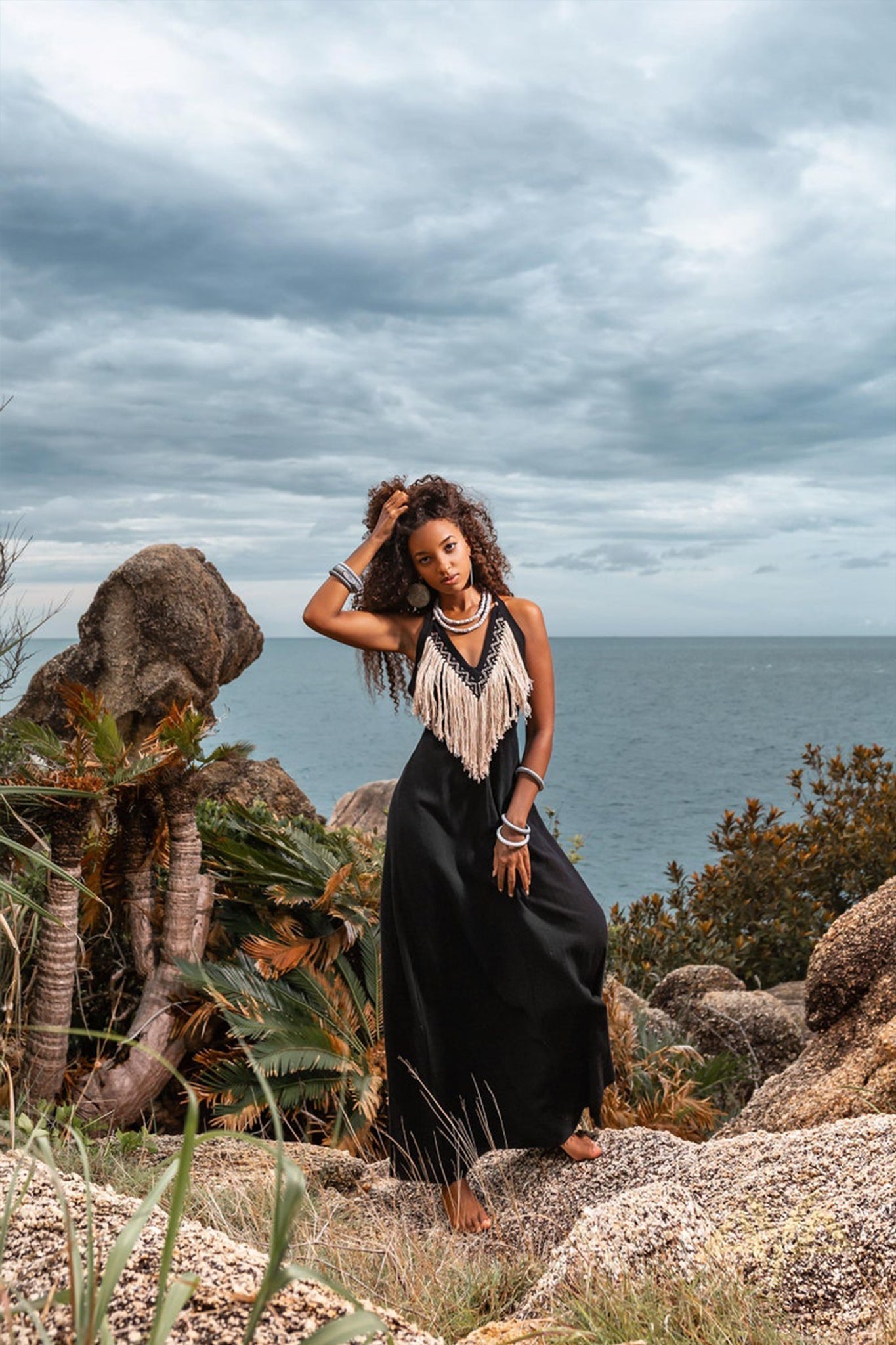 Boho Dress • Organic Bohemian Dress • Sleeveless Party Dress • Prom Dress - AYA SW IDR