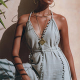 Boho Goddess Dress • Bohemian Prom Women Dress • Open Back Dress - AYA SW IDR