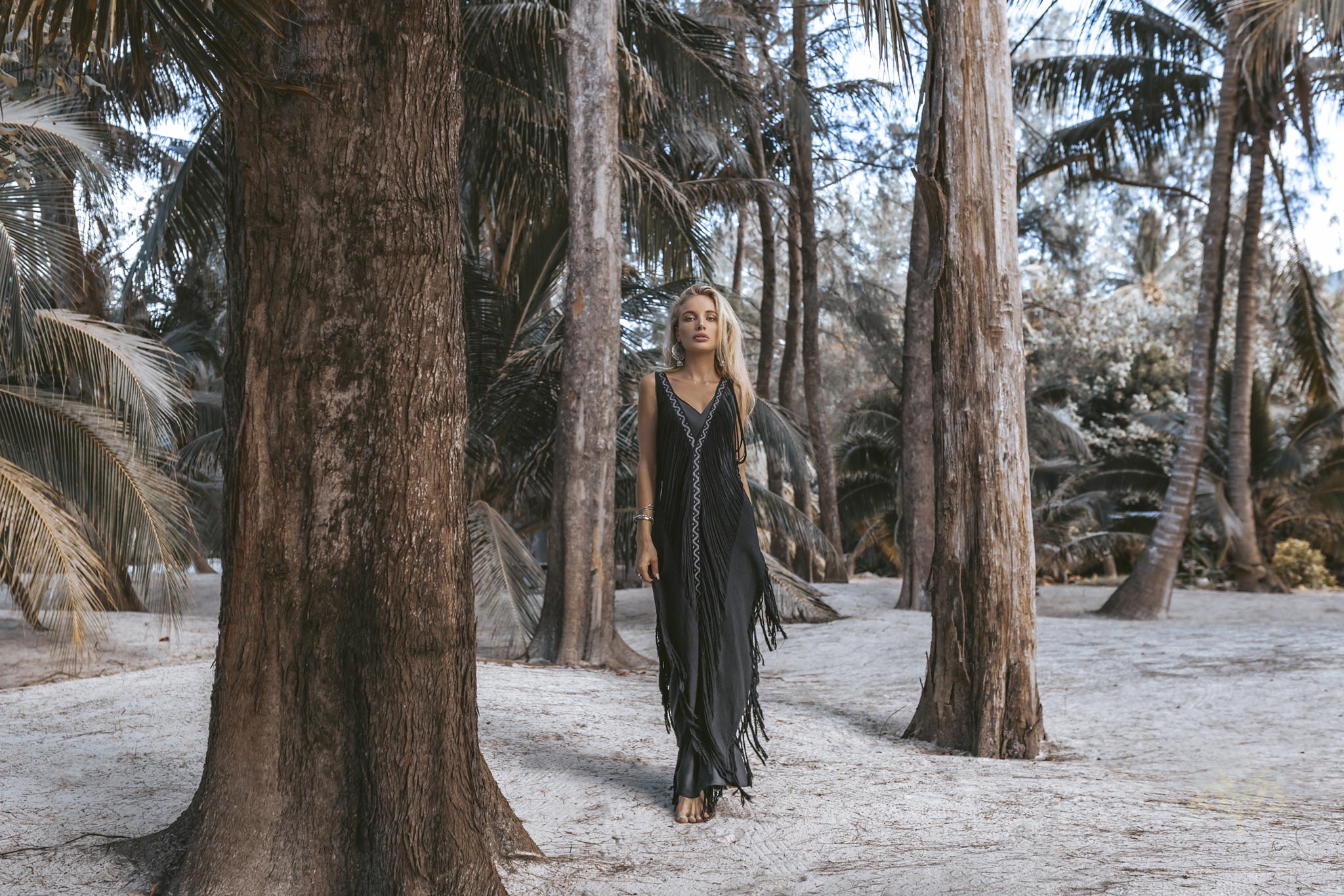 Boho Handwoven and Hand - Loomed Dress • Tribal Raw Cotton Cover - up - AYA SW IDR