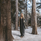 Boho Handwoven and Hand - Loomed Dress • Tribal Raw Cotton Cover - up - AYA SW IDR