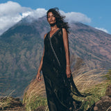 Boho Handwoven and Hand - Loomed Dress • Tribal Raw Cotton Cover - up - AYA SW IDR