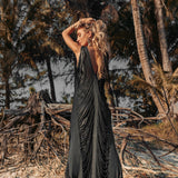 Boho Handwoven and Hand - Loomed Dress • Tribal Raw Cotton Cover - up - AYA SW IDR