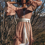 Boho Kimono Cover Up • Wide Sleeve Cardigan Mantle • Cape for Women - AYA SW IDR