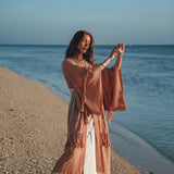Boho Kimono Cover Up • Wide Sleeve Cardigan Mantle • Cape for Women - AYA SW IDR