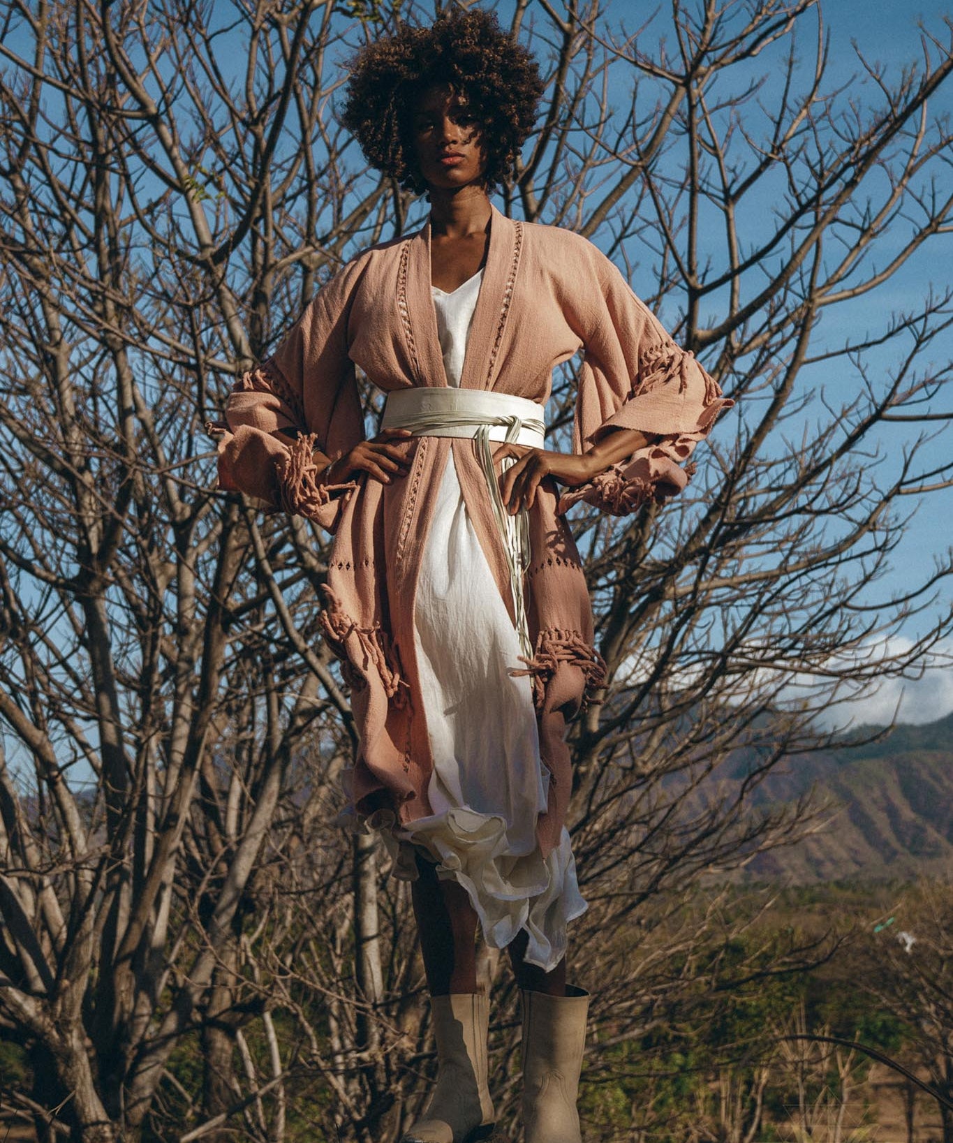 Boho Kimono Cover Up • Wide Sleeve Cardigan Mantle • Cape for Women - AYA SW IDR