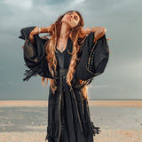 Boho Kimono Cover Up • Wide Sleeve Cardigan Mantle • Cape for Women - AYA SW IDR