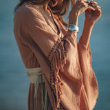 Boho Kimono Cover Up • Wide Sleeve Cardigan Mantle • Cape for Women - AYA SW IDR