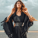 Boho Kimono Cover Up • Wide Sleeve Cardigan Mantle • Cape for Women - AYA SW IDR