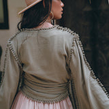 Boho Kimono Top • Organic Goddess Top • Wide Sleeve Wrap Top - AYA SW IDR
