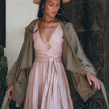 Boho Kimono Top • Organic Goddess Top • Wide Sleeve Wrap Top - AYA SW IDR