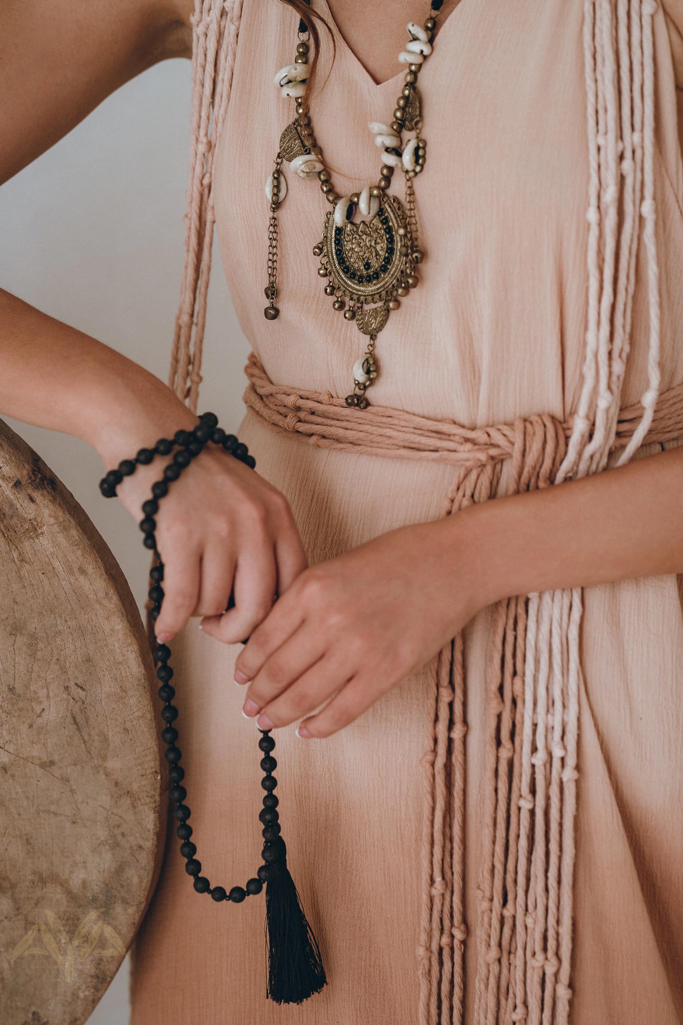 Boho Macrame Bridesmaid Dress • Dusty Pink Multiway Dress • Goddess Dress - AYA SW IDR