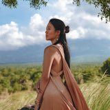 Boho Macrame Bridesmaid Dress • Dusty Pink Multiway Dress • Goddess Dress - AYA SW IDR