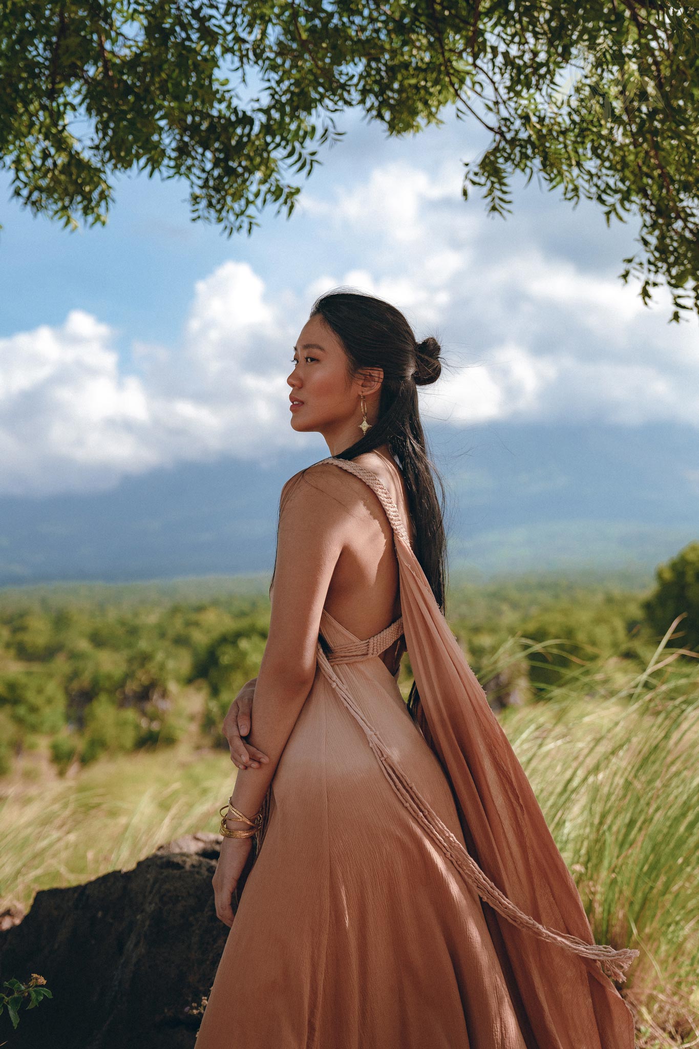 Boho Macrame Bridesmaid Dress • Dusty Pink Multiway Dress • Goddess Dress - AYA SW IDR