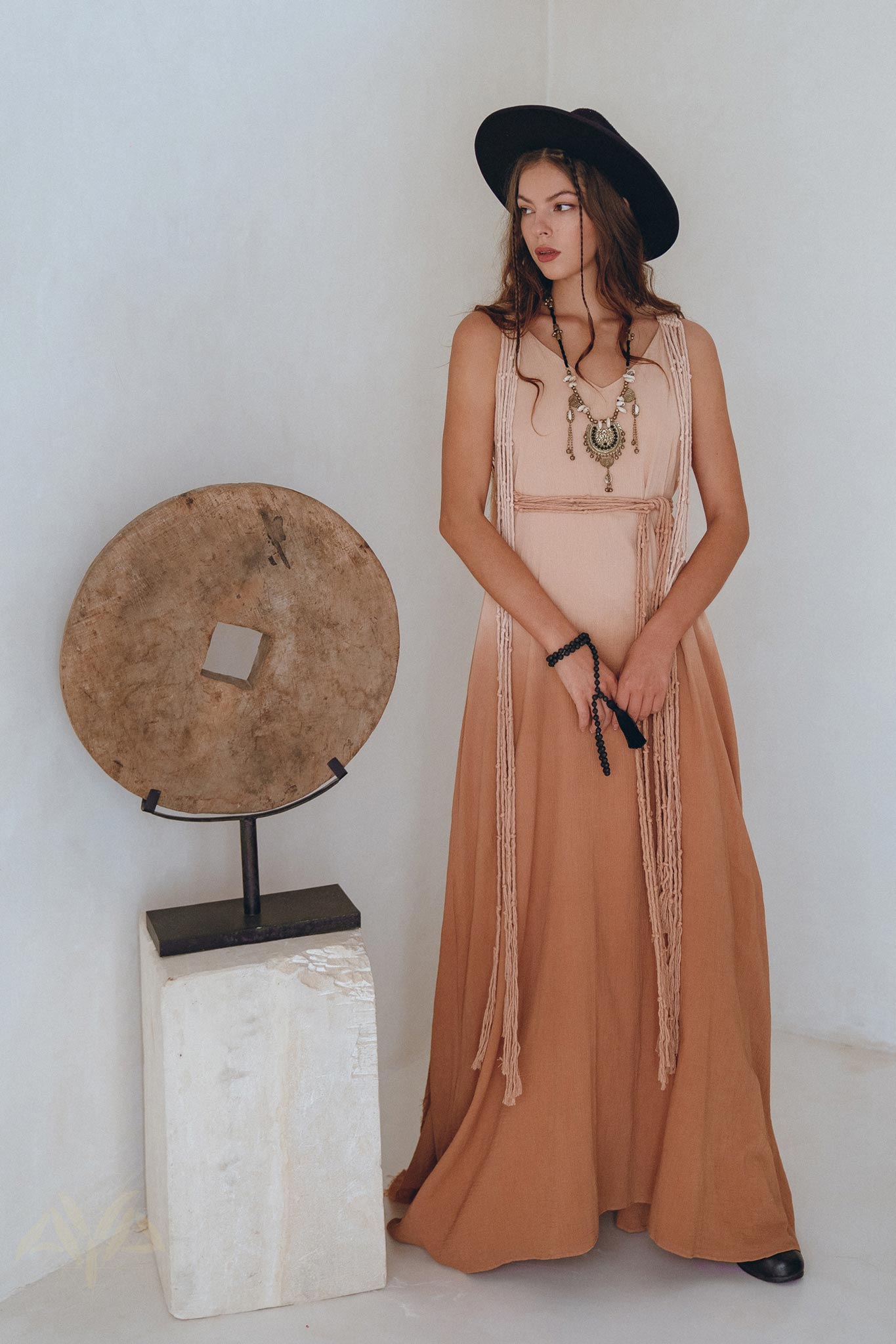 Boho Macrame Bridesmaid Dress • Dusty Pink Multiway Dress • Goddess Dress - AYA SW IDR