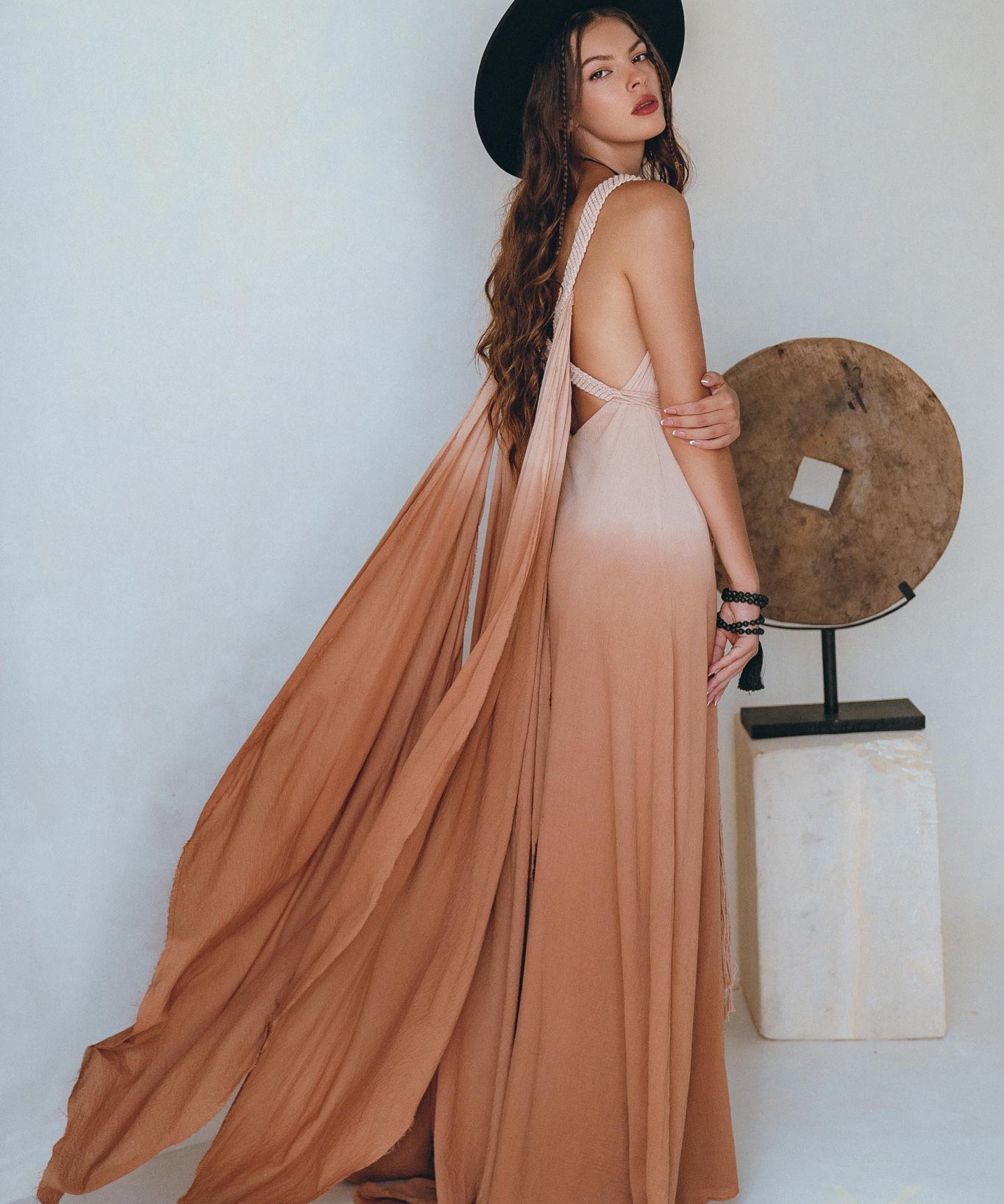Boho Macrame Bridesmaid Dress • Dusty Pink Multiway Dress • Goddess Dress - AYA SW IDR