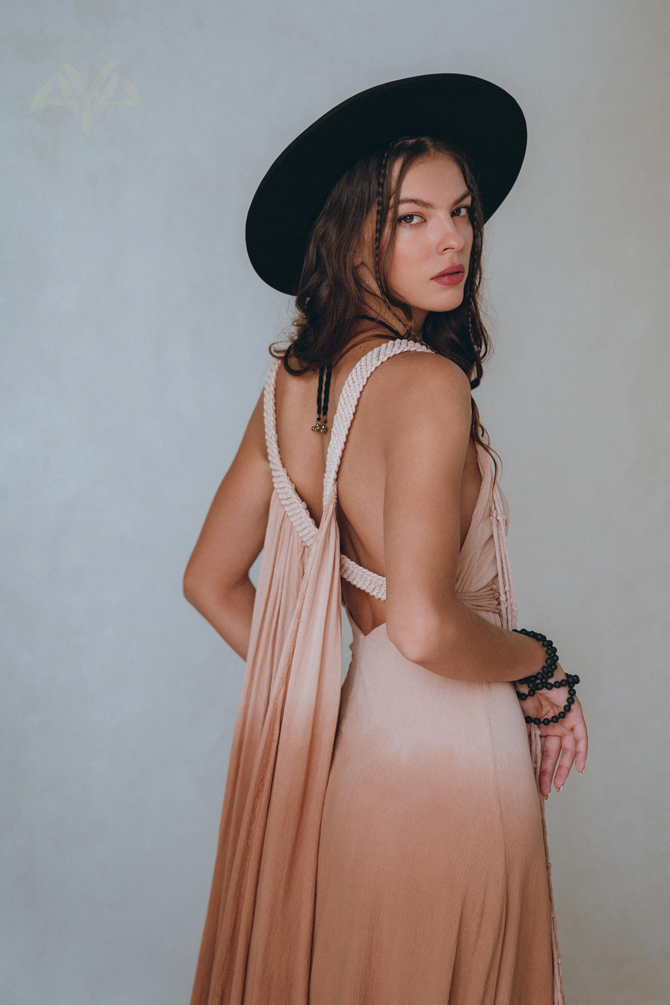Boho Macrame Bridesmaid Dress • Dusty Pink Multiway Dress • Goddess Dress - AYA SW IDR