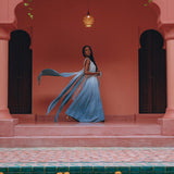 Boho Macrame Bridesmaid Dress • Ombre Sky Blue Dress - AYA SW IDR