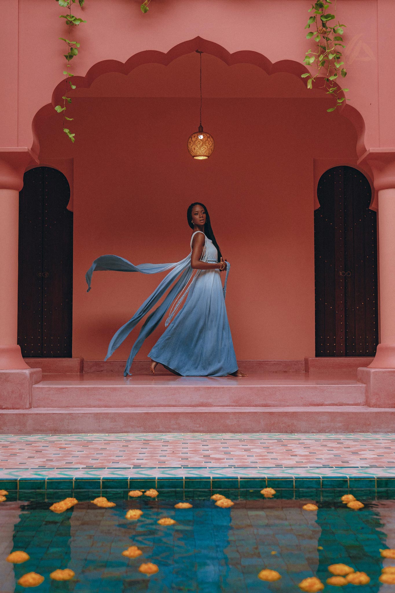 Boho Macrame Bridesmaid Dress • Ombre Sky Blue Dress - AYA SW IDR