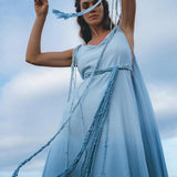 Boho Macrame Bridesmaid Dress • Ombre Sky Blue Dress - AYA SW IDR