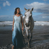 Boho Macrame Bridesmaid Dress • Ombre Sky Blue Dress - AYA SW IDR
