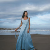 Boho Macrame Bridesmaid Dress • Ombre Sky Blue Dress - AYA SW IDR