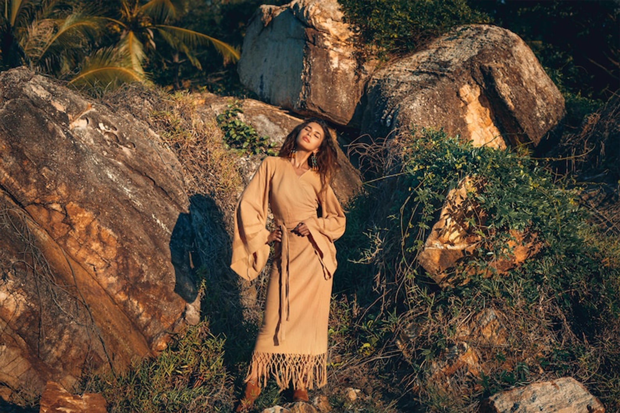 Boho Maxi Skirt • Long Cotton Skirt • Bohemian Skirt • Goddess Skirt - AYA SW IDR