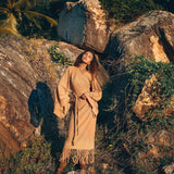 Boho Maxi Skirt • Long Cotton Skirt • Bohemian Skirt • Goddess Skirt - AYA SW IDR