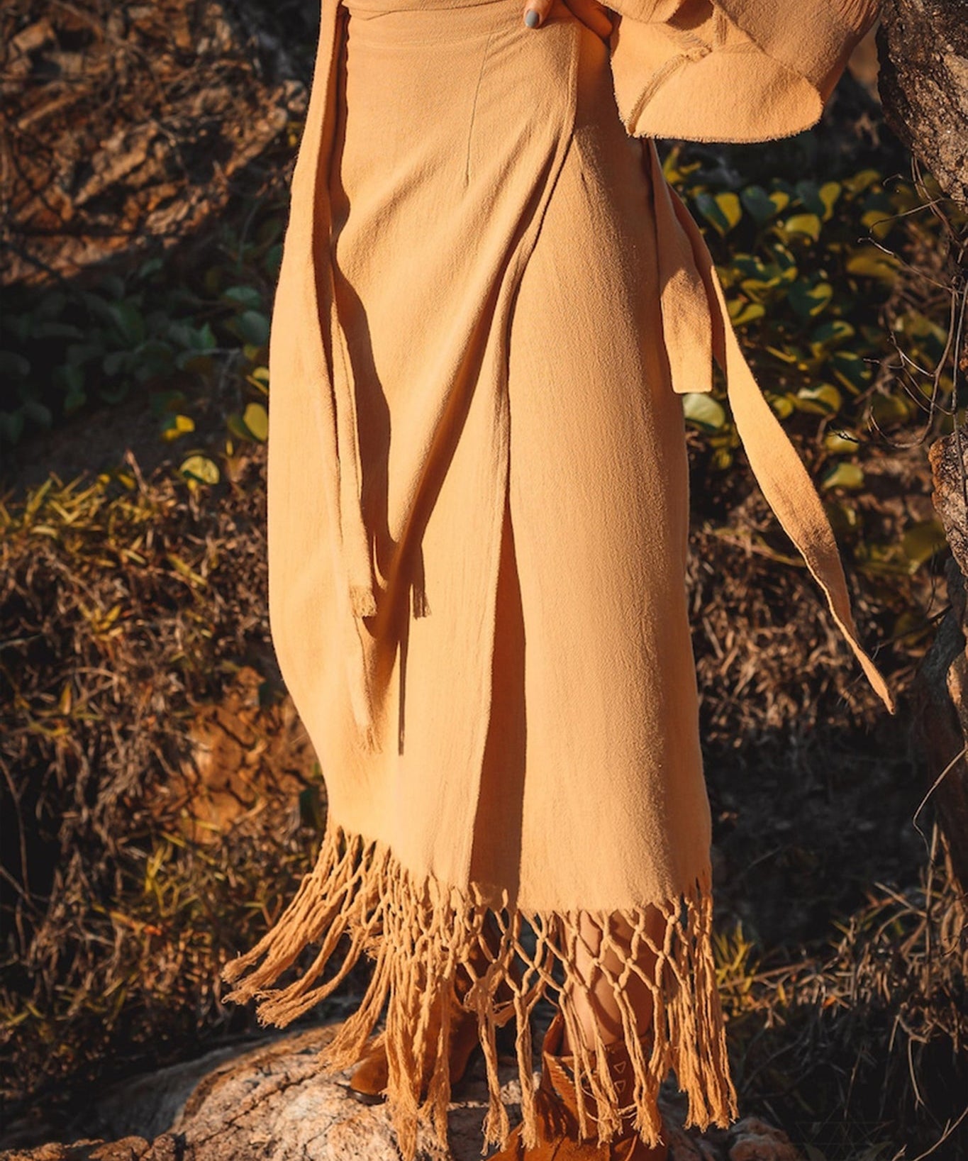 Boho Maxi Skirt • Long Cotton Skirt • Bohemian Skirt • Goddess Skirt - AYA SW IDR