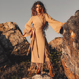 Boho Maxi Skirt • Long Cotton Skirt • Bohemian Skirt • Goddess Skirt - AYA SW IDR