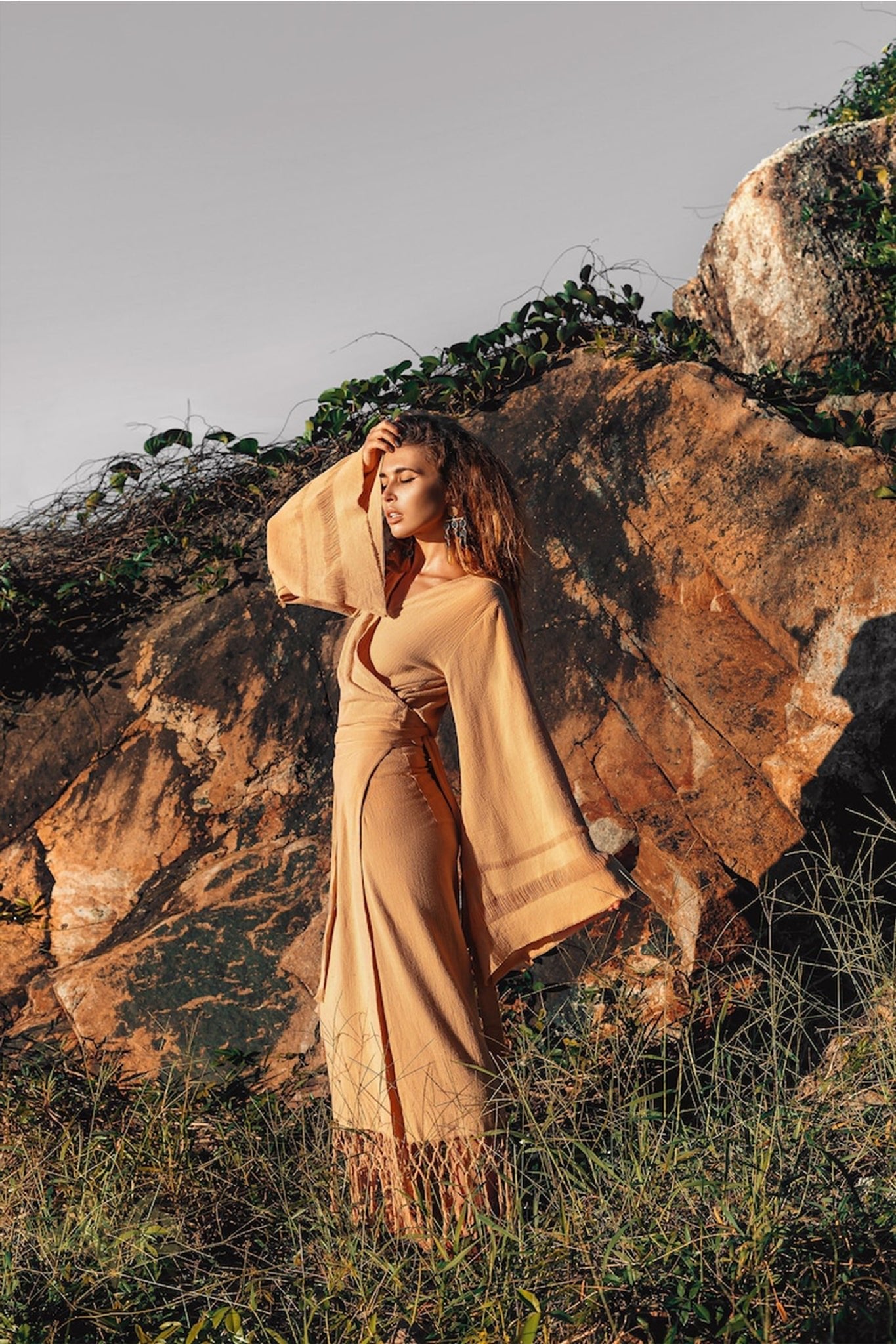 Boho Maxi Skirt • Long Cotton Skirt • Bohemian Skirt • Goddess Skirt - AYA SW IDR
