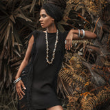 Boho Open Sides Dress • Black Dress • Ladders Sides Mini Dress - AYA SW IDR