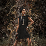 Boho Open Sides Dress • Black Dress • Ladders Sides Mini Dress - AYA SW IDR