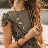 Boho Open Sides Dress • Dark Green Dress • Ladders Sides Mini Dress - AYA SW IDR