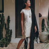 Boho Open Sides Dress • Light Olive Dress • Ladders Sides Mini Dress - AYA SW IDR