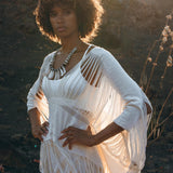 Boho Top • Bohemian Top • Boho Cover Up Women • Hand Loomed Cotton Blouse - AYA SW IDR