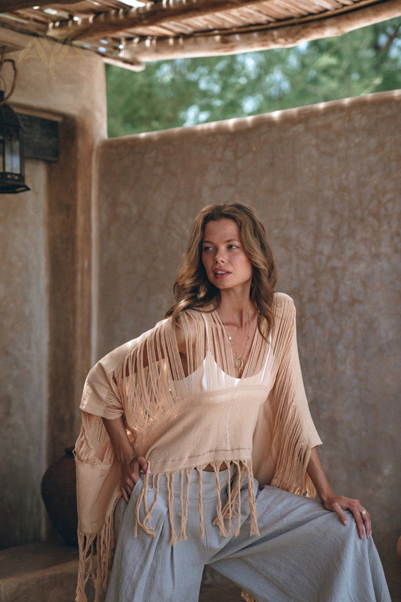 Boho Top • Bohemian Top • Boho Cover Up Women • Hand Loomed Cotton Blouse - AYA SW IDR