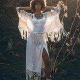 Boho Top • Bohemian Top • Boho Cover Up Women • Hand Loomed Cotton Blouse - AYA SW IDR