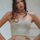 Boho Top Corset and Skirt Women • Sage Green Summer Crop Top Skirt - AYA SW IDR