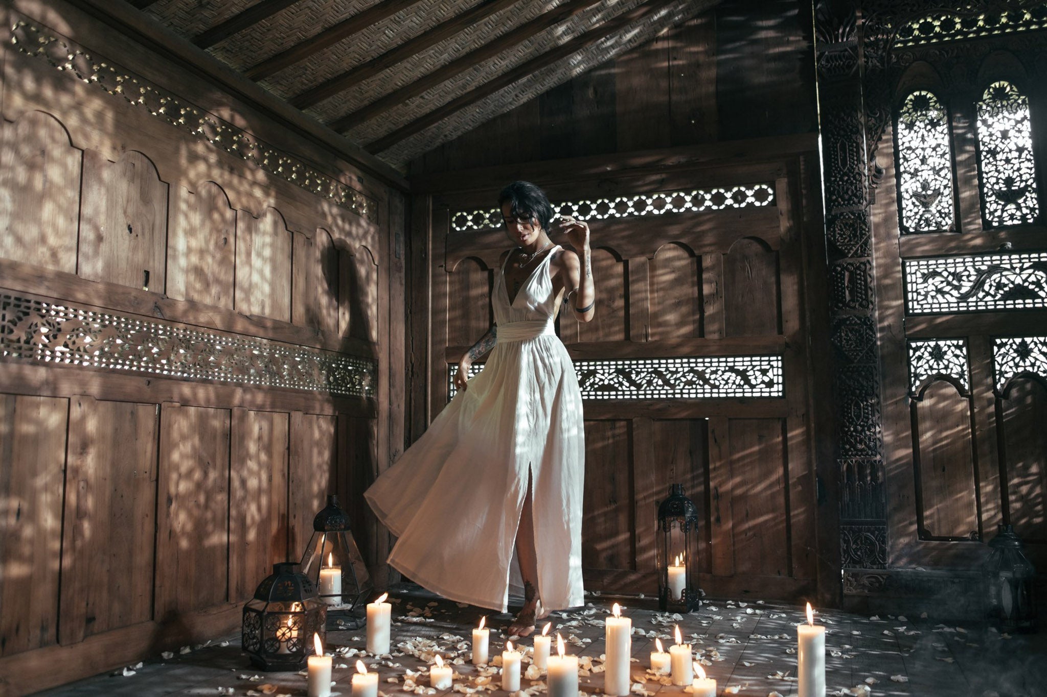 Boho Wedding Dress • Bohemian Goddess Long Maxi Dress - AYA SW IDR