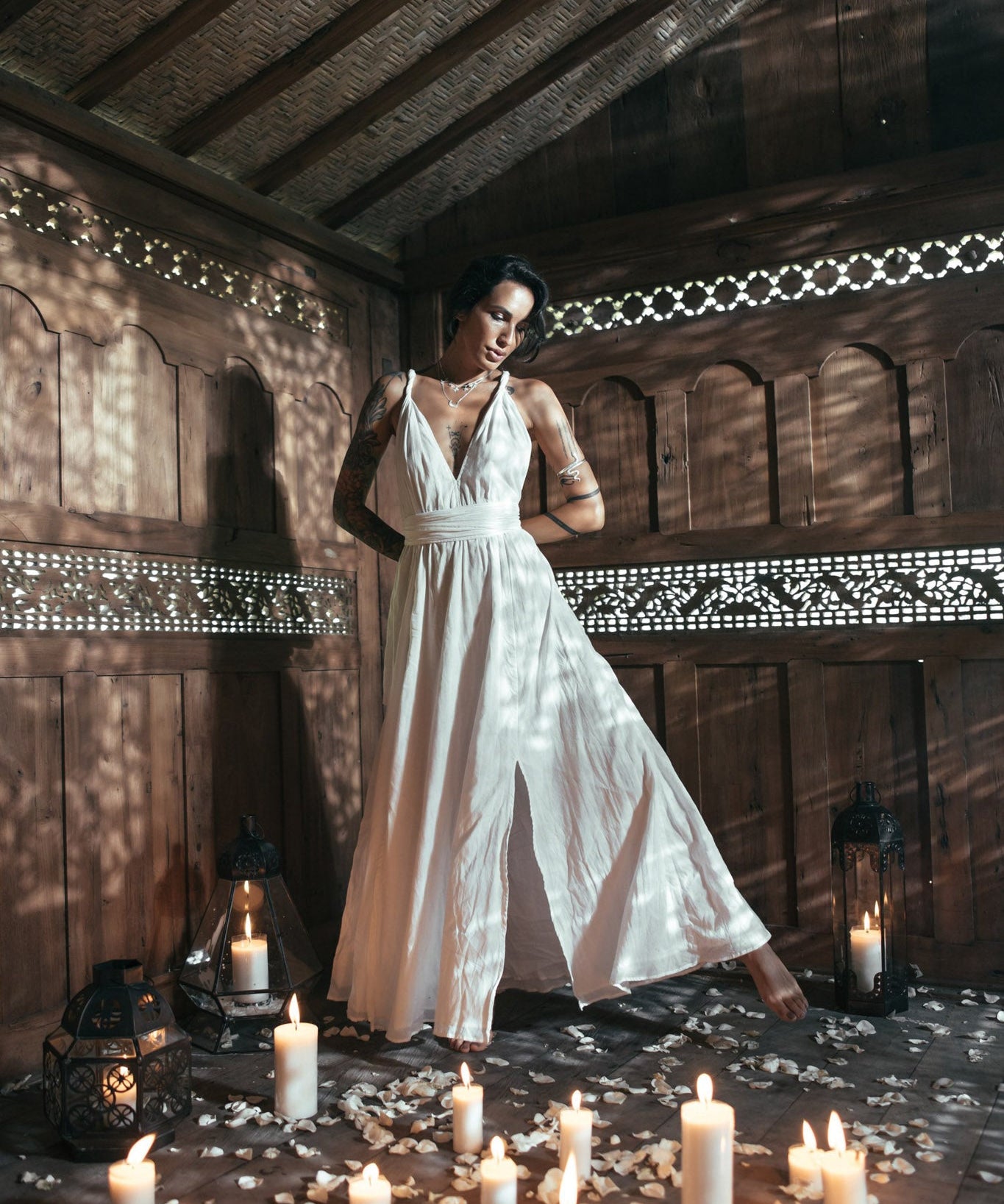 Boho Wedding Dress • Bohemian Goddess Long Maxi Dress - AYA SW IDR