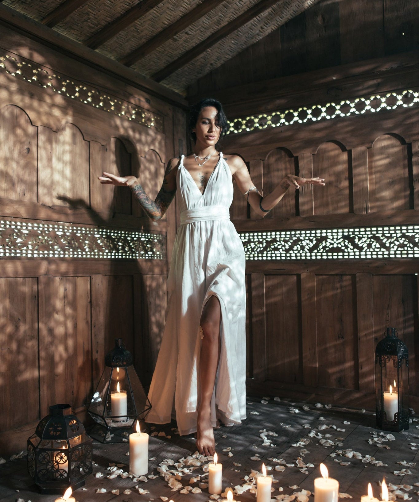 Boho Wedding Dress • Bohemian Goddess Long Maxi Dress - AYA SW IDR