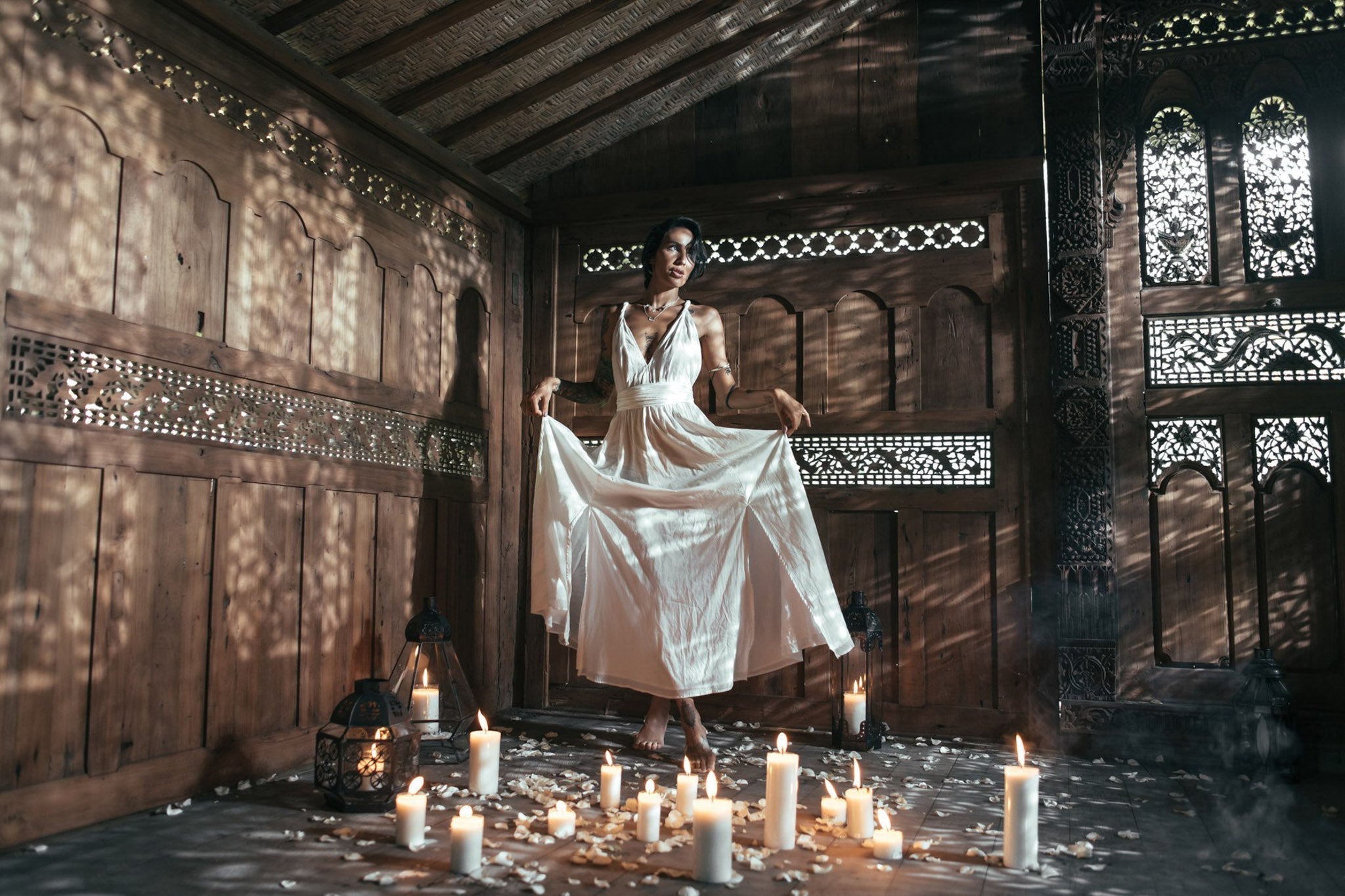 Boho Wedding Dress • Bohemian Goddess Long Maxi Dress - AYA SW IDR