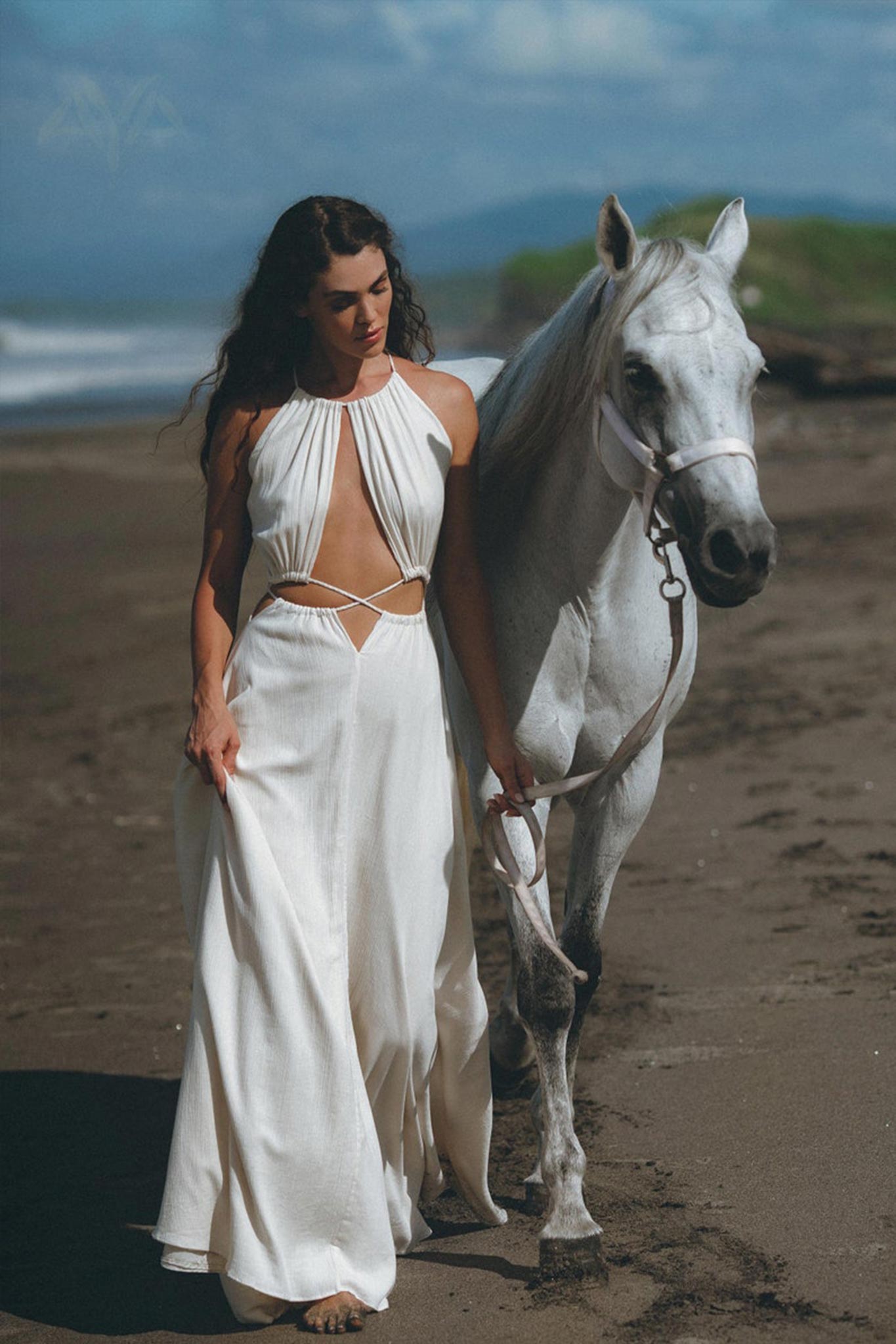 Boho Wedding Dress for Women • Open Back Sides Belly Dress - AYA SW IDR