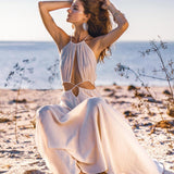 Boho Wedding Dress for Women • Open Back Sides Belly Dress - AYA SW IDR