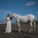 Boho Wedding Dress for Women • Open Back Sides Belly Dress - AYA SW IDR