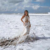 Boho Wedding Dress for Women • Open Back Sides Belly Dress - AYA SW IDR