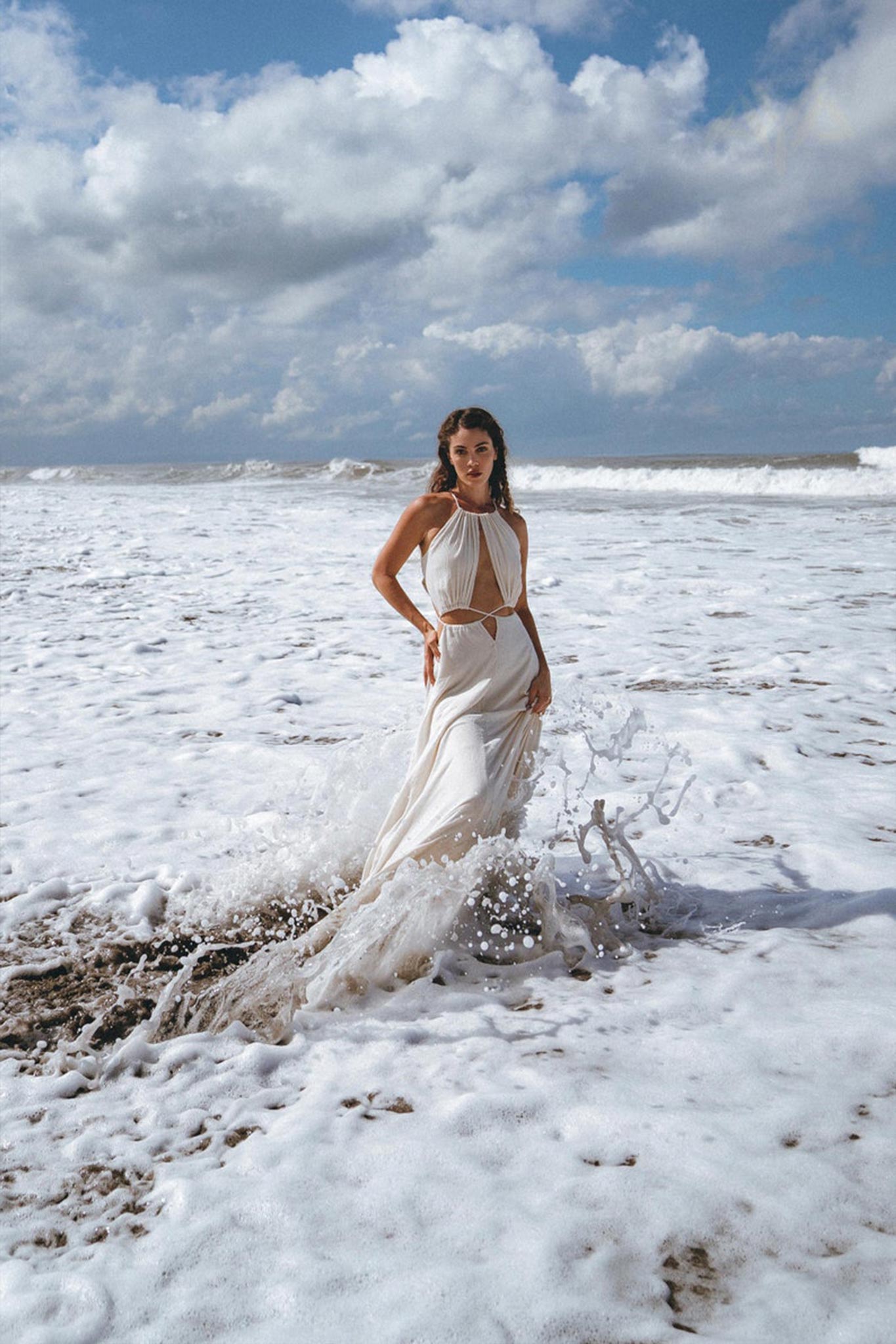 Boho Wedding Dress for Women • Open Back Sides Belly Dress - AYA SW IDR