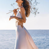 Boho Wedding Dress for Women • Open Back Sides Belly Dress - AYA SW IDR